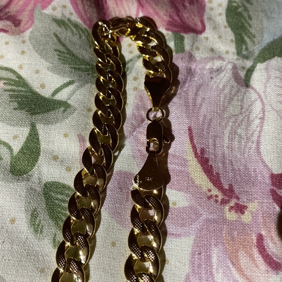 Necklace Laminated gold w pendant 14k - Picture 4 of 4